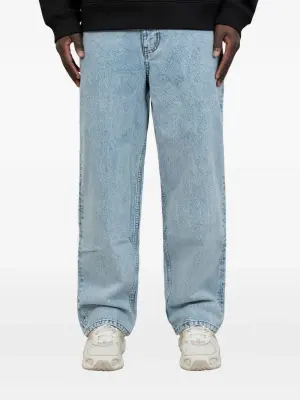 Джинсы с вышитым логотипом