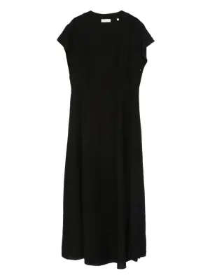 Расклешенное платье мини с рукавами кап