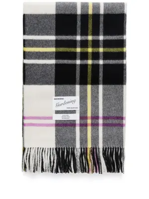 Клетчатое одеяло из шерсти альпаки