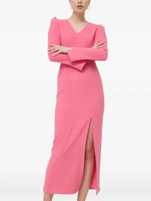 Платье миди с длинными рукавами