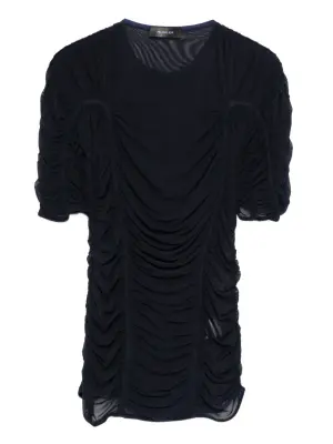 Сетчатый топ с короткими рукавами