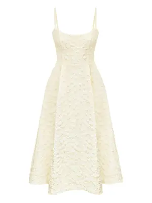 Жаккардовое платье миди