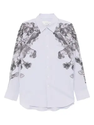Рубашка с длинными рукавами и принтом
