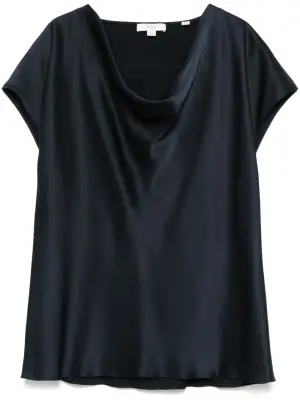 Шелковая блузка с воротником-хомутом