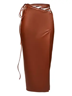 Юбка миди на шнуровке