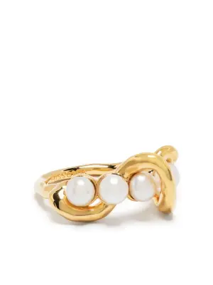 Витое кольцо Molten с жемчугом