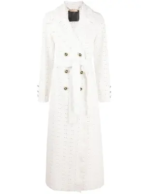 Длинный кожаный тренч Sangallo