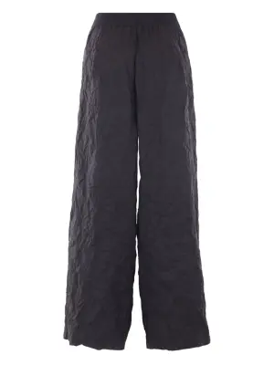 Брюки палаццо с жатым эффектом