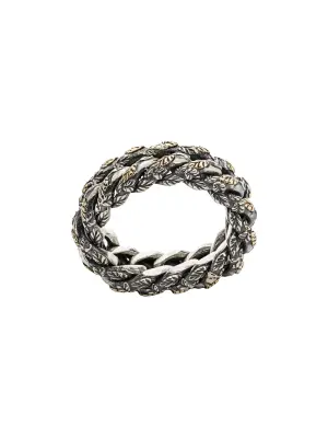 Rope intertwined ring