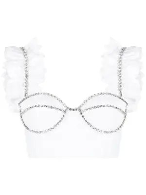 Укороченный топ с кристаллами