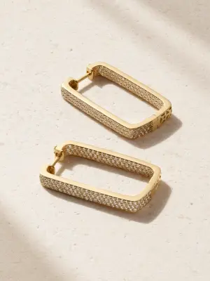 Серьги-кольца Mini Box из золота 18 карат с бриллиантами