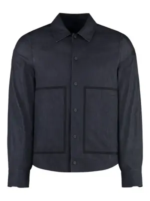 Куртка-рубашка с контрастной строчкой