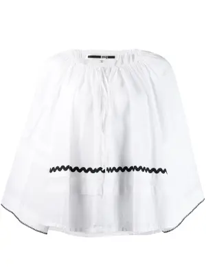 Топ с завязками на воротнике