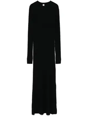 Платье макси фактурной вязки