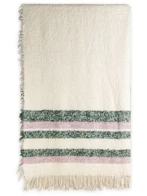 полосатое покрывало Kingo с бахромой