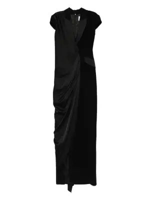 шелковое платье с v-образным вырезом