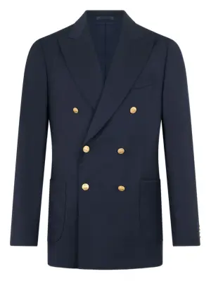 Двубортный пиджак из вирджинской шерсти