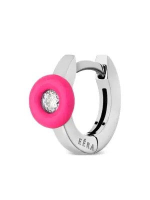 серьга-кольцо из белого золота