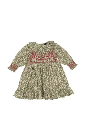 Платье с цветочной вышивкой