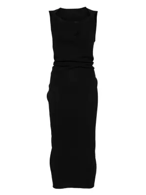 Драпированное миди-платье