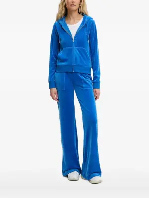 Худи на молнии с вышитым логотипом