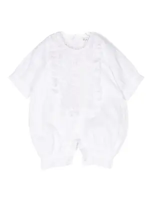 Льняной комбинезон с английской вышивкой