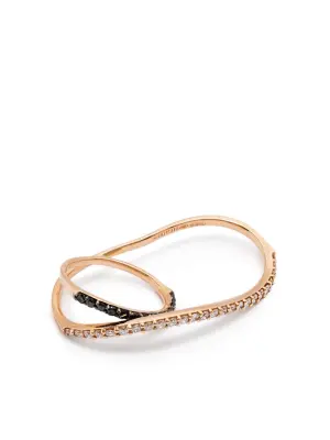 Кольцо из розового золота с бриллиантами