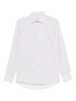 Рубашка с геометрическим принтом и длинными рукавами