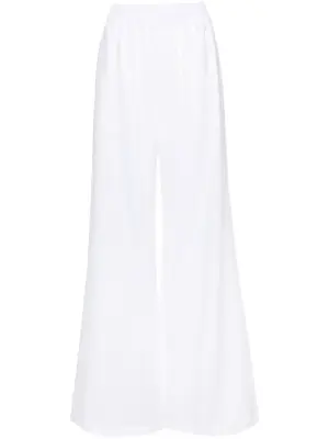 Льняные брюки широкого кроя