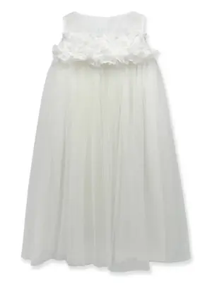 Платье с цветочной аппликацией