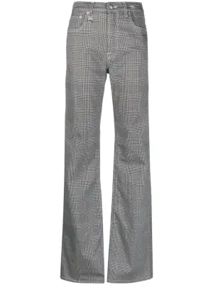 Расклешенные джинсы Jane Jean в клетку