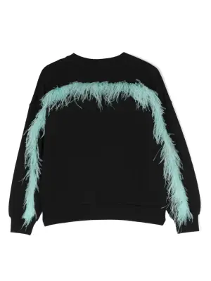 Толстовка из органического хлопка с перьями