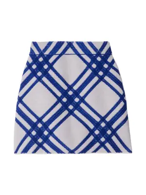 Шерстяная юбка в клетку