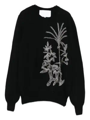 Свитер с цветочным декором