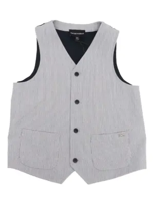 Жилет со вставками в полоску