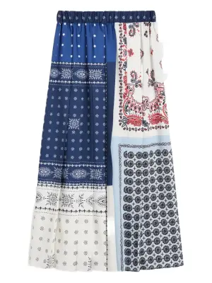 Юбка миди Luna с принтом и складками