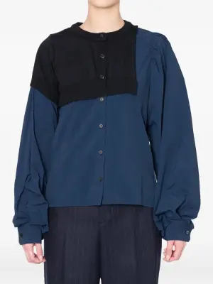 Топ с объемными рукавами