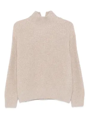 Вязаный свитер с высоким воротником