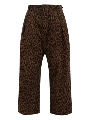Брюки с леопардовым интарсионным узором