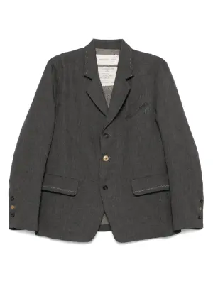 Пиджак с декоративной строчкой