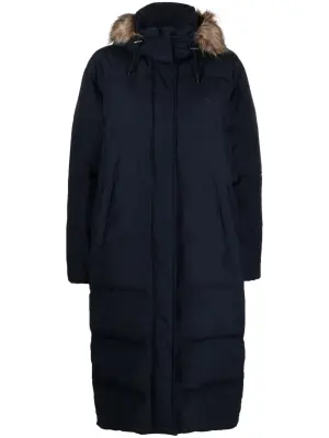 Concealed-fastening hooded parka