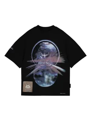 Футболка свободного кроя с принтом