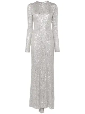 Платье макси с пайетками