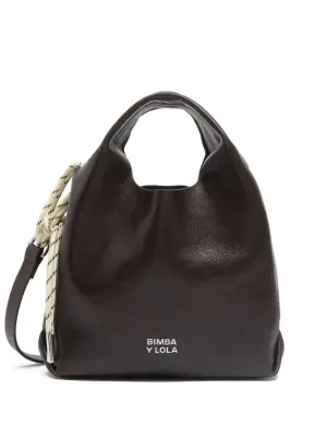 Кожаная сумка-тоут с отделкой из верёвки