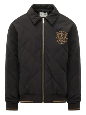Стеганая куртка с надписью