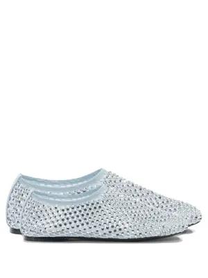 Декорированные балетки из сетки