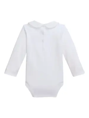 боди с длинными рукавами и вышивкой