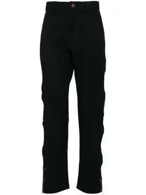 Зауженные брюки на молнии