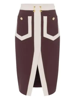 Юбка миди с накладными карманами