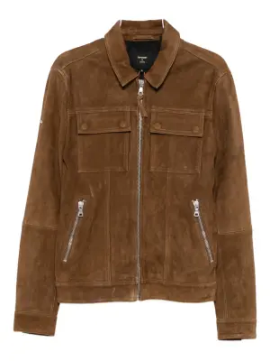 Кожаная куртка на молнии